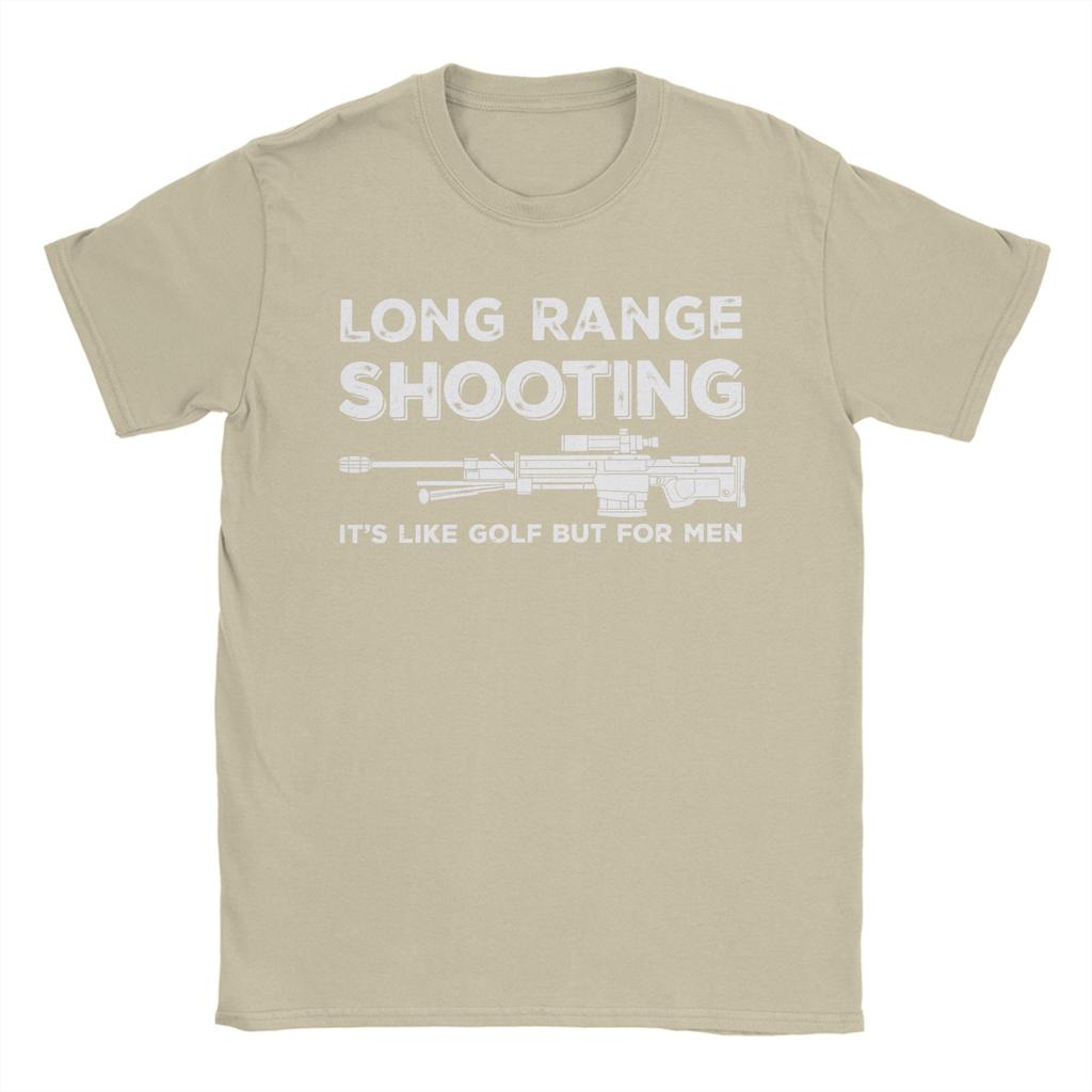 Long Range shooting it's like golf but for Unisex T Shirt Unisex's Pure Cotton Funny T-Shirt Round Collar Tee Shirt Short Sleeve Tops