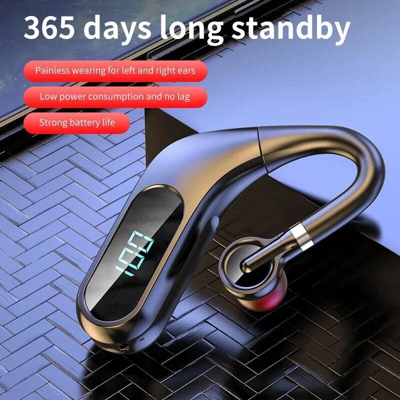 Bluetooth-наушники с цифровым дисплеем в реальном времени, HD-качество звука, длительная автономность, безболезненные спортивные наушники