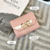 Women Wallet Foldable Portable Ladies Short Coin Purses  Cute Bow Clutch Bag Pu Leather Female Card Holder Purse