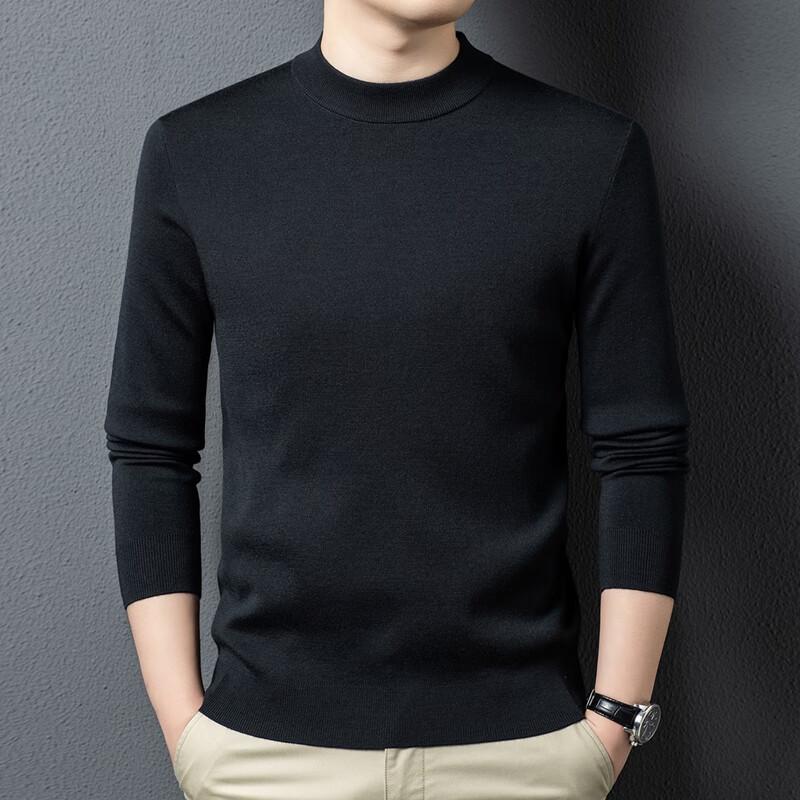 Yiliteng Men's 100% Wool Round Neck Sweater