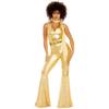 Ladies' s Vintage Disco Prom Suit Cosplay Halloween Costume Cos Suit Patent Leather Suit