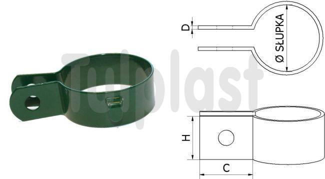 END CLAMP 1 HOLE GREEN 1055 - SL OK1/60 Z