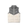Logo Print Casual Sports Stand Collar Down Zip Vest Men Outerwear Gray DV1136-084