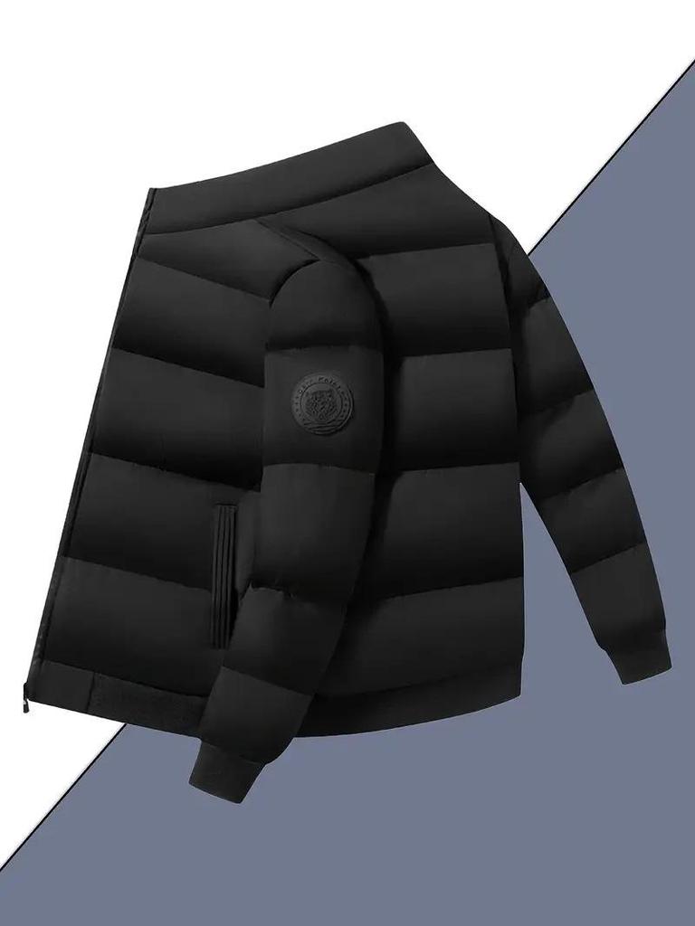 Winter Men's Thick Cotton Stand-Up Collar Jacket, Casual Korean Style Outerwear - New Arrival.