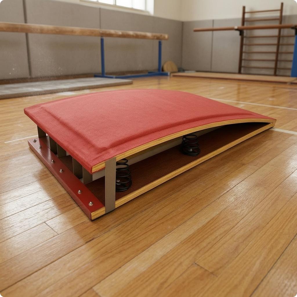 Flex Launch Board Layered Wood Jump Launch Board Sports Equipment Reinforced Base Metal Fittings