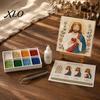 DIY Prayer Space Decorations Christian Sea Glass Art Kit, Religious Mosaic Kit for Adults, Faith Crafts Women Inspired Craft, Handmade Wall Decor Home