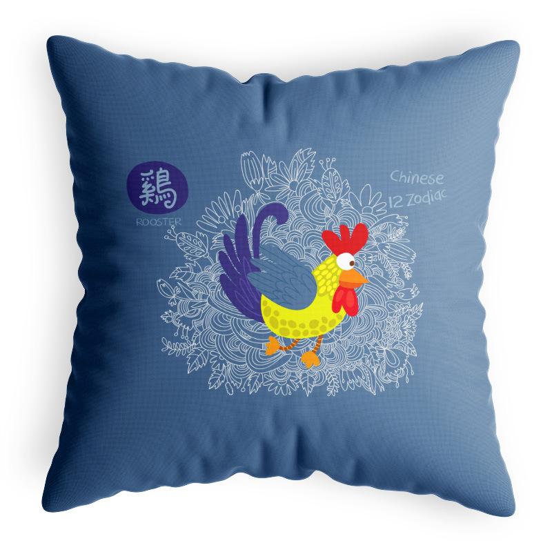 Двенадцать наволочек со знаками зодиака, в китайском стиле, национальный тренд, наволочки, офисные, для классной комнаты, прикроватные, наволочки для автомобиля