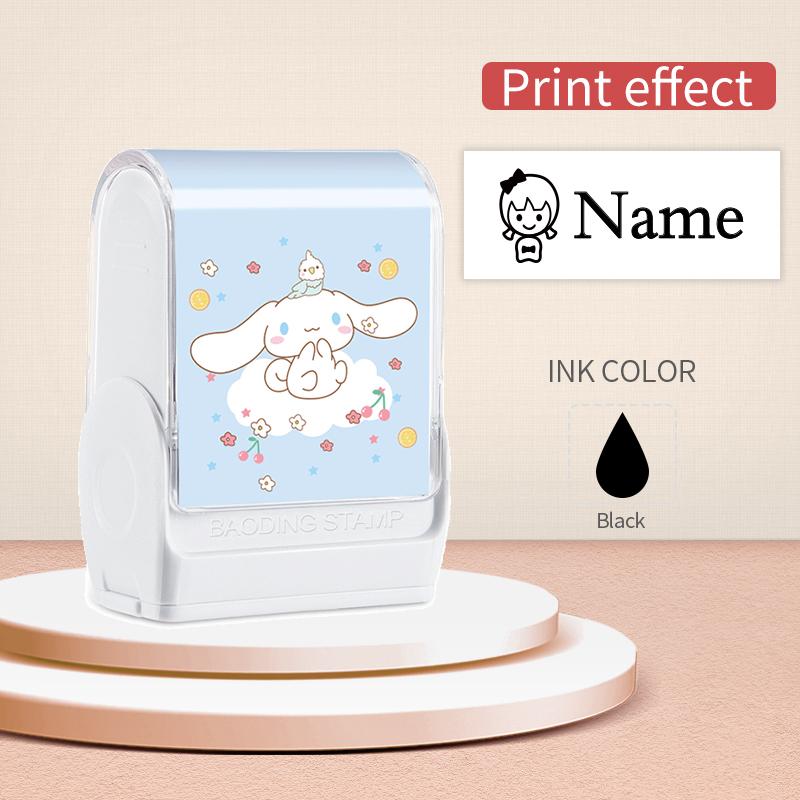 Персонализированный штамп с именем Cinnamoroll – Водонепроницаемые чернила для сумки, книги, тетради, школьных принадлежностей и рождественских подарков