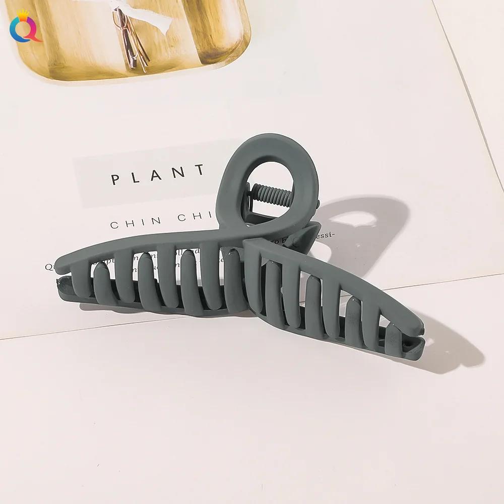 1pcs 11cm Women Cross Frosted Hairpin Fashion Elegant Hair Shark Clip Large Hair Claw Clips Girls Korean Hair Accessories