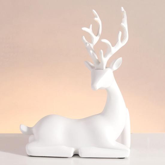 2 шт. настольный орнамент оленя смоляные фигурки оленя стоящего и лежащего оленя