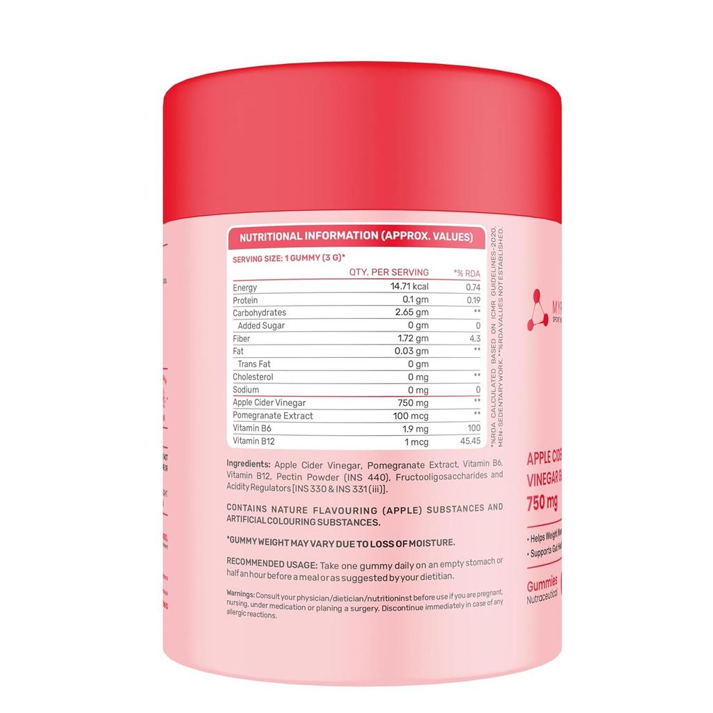 Жевательные конфеты для похудения (30 шт), Slim Gummies Apple Cider Vinegar, Mypro Sport Nutrition