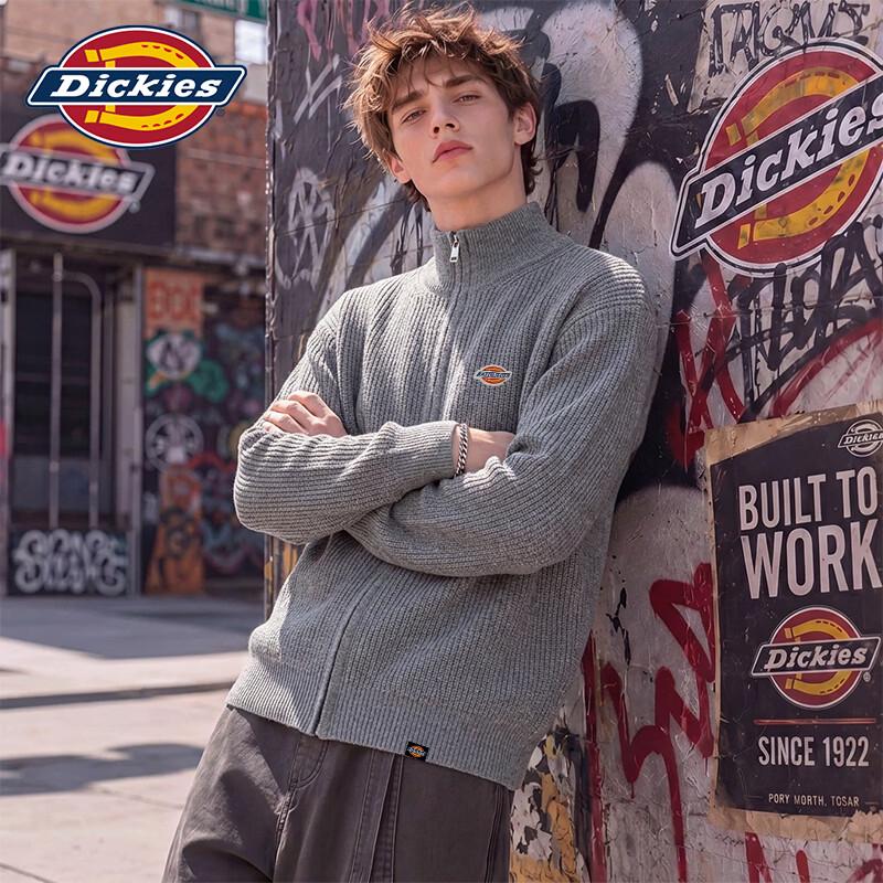 Мужской кардиган на молнии из тяжелого трикотажа Dickies