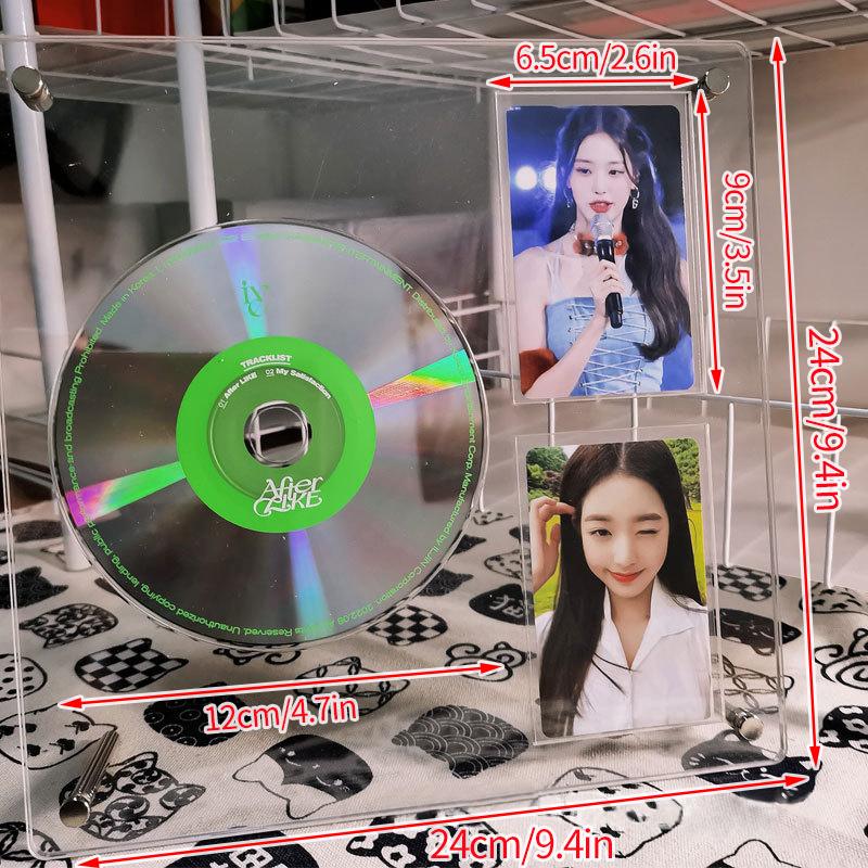 Прозрачная акриловая фоторамка магнитная двухсторонняя фоторамка Kpop держатель для фотокарточек альбом постер тег дисплей стенд настольный