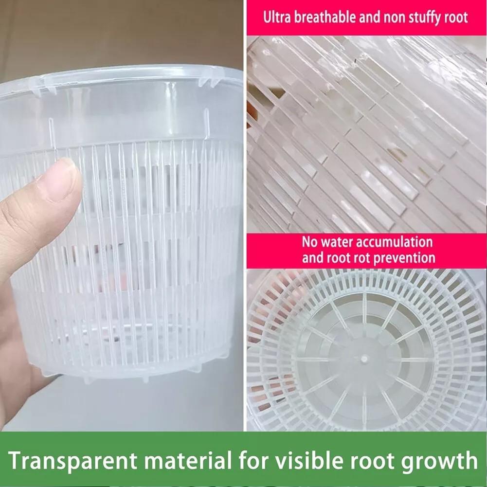 Прозрачные пластиковые горшки Блюдца Пластиковые направляющие для роста корней