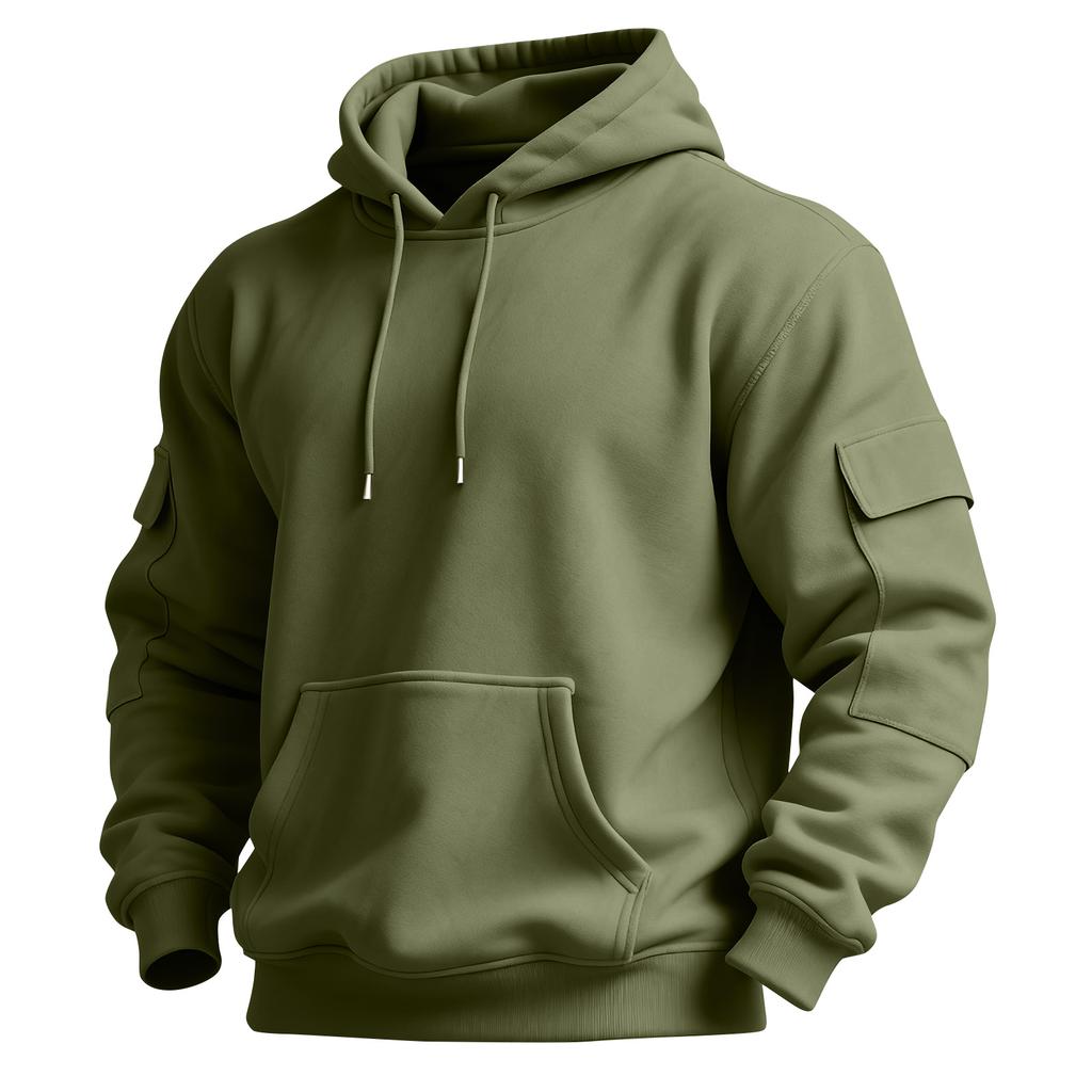 Men's Solid Color Sweatshirt Hoodie Men's Sports Large Size Casual Sweatshirt
