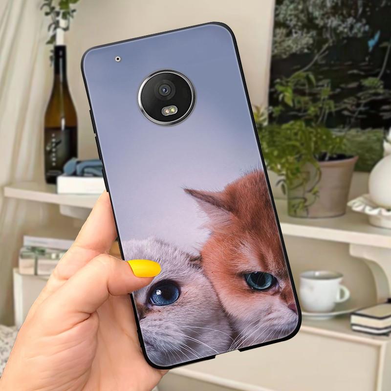 Чехол Для Motorola Moto G5 Plus Чехол XT1684 XT1685 XT1687 XT1686 Funda Милый Чехол-Кот Для Moto G5 Plus G5Plus Мягкий Чехол