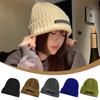 Warm Knitted Hat Solid Color Ski Hats Comfortable Hip Hop Caps  for Women Men