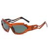 Geometric Frame Cyber Y2K Sunglasses Men Sporty Wrap Around Intricate Cutouts Sun Glasses Women Fashion Luxury Brand Punk Shades