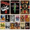 Rock and Roll Metal Sign Band Tin Sign Decorative Plates Vintage Poster Stickers Man Cave Music Home Bar Wall Decor Plaque Art