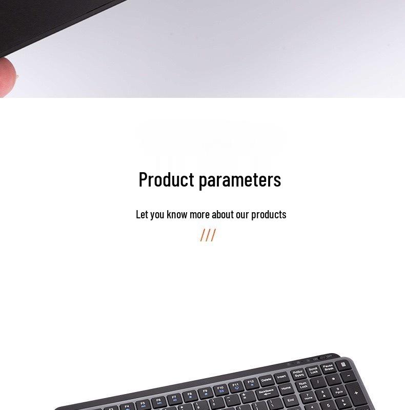 Dual-Mode Wireless Bluetooth Charging Scissor-Switch Keyboard for Business, Office, or Home Desktop Use