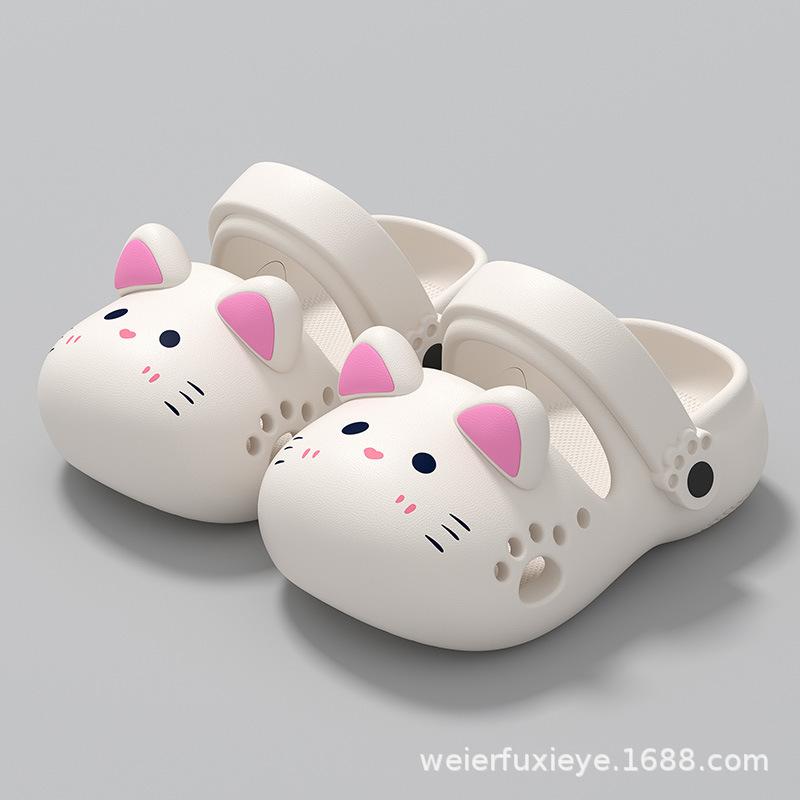 Children's Summer Cartoon Cute Clogs for Boys and Girls, Outdoor Closed-Toe Non-Slip Soft Sole Infant Baby Sandals