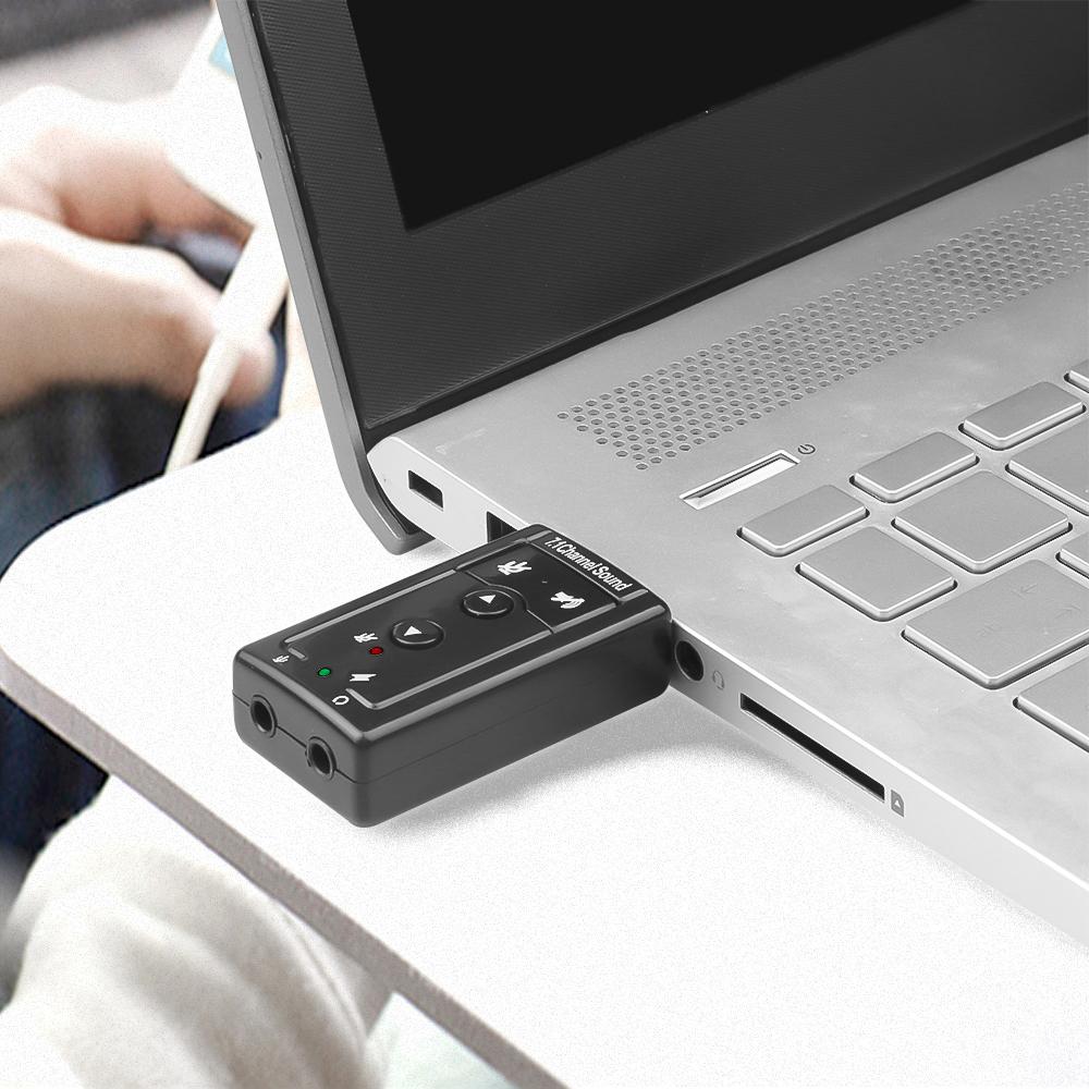 Новейший 7.1-канальный USB 2.0 3D-адаптер звуковой карты с микрофоном и динамиком