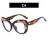 Flower Sunglasses Women Cat Eye Glasses Frame Anti Blue Light Blocking Computer Eyeglasses Ladies Vintage Spectacles Frames