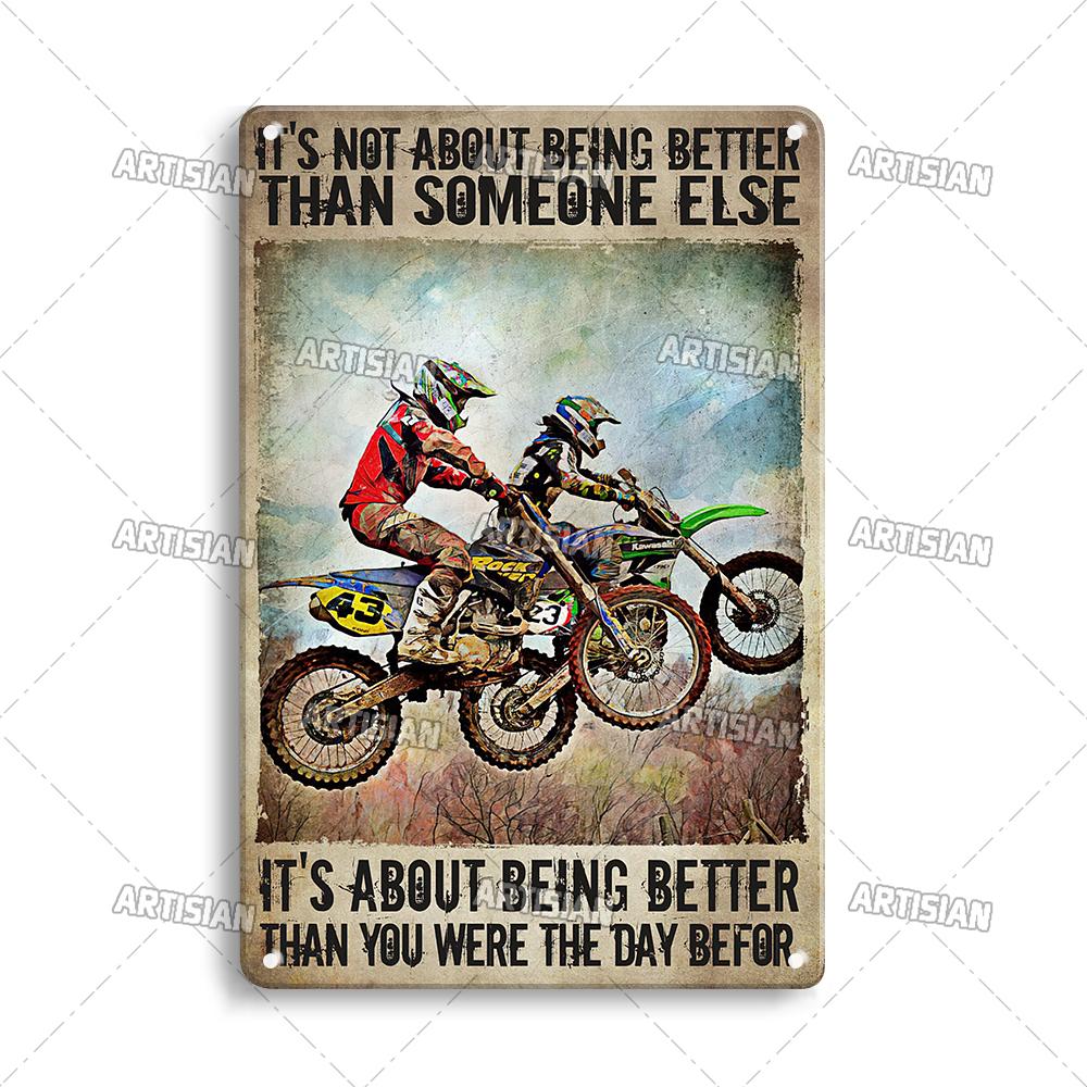Retro Motorcycle Metal Tin Sign Classic Metal Plaque Man Cave Garage Wall Decorative Rusty Metal Sign Industrial Decor
