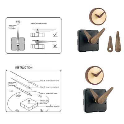 Бесшумный кварцевый механизм для настенных часов своими руками с деревянными стрелками для творческого домашнего декора, часовой механизм для панели 8-10 мм