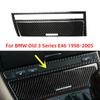 Для BMW E46 1998-2005 Accessoire Voiture Внутренняя крышка из углеродного волокна, накладка на центральную консоль, наклейка Piezas De Repuesto De Interior