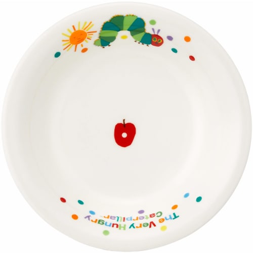 Ippinsha Children's Tableware Gift Set, Made In Japan, Microwave and Dishwasher Safe, White, Very Hungry Caterpillar Design, 807740