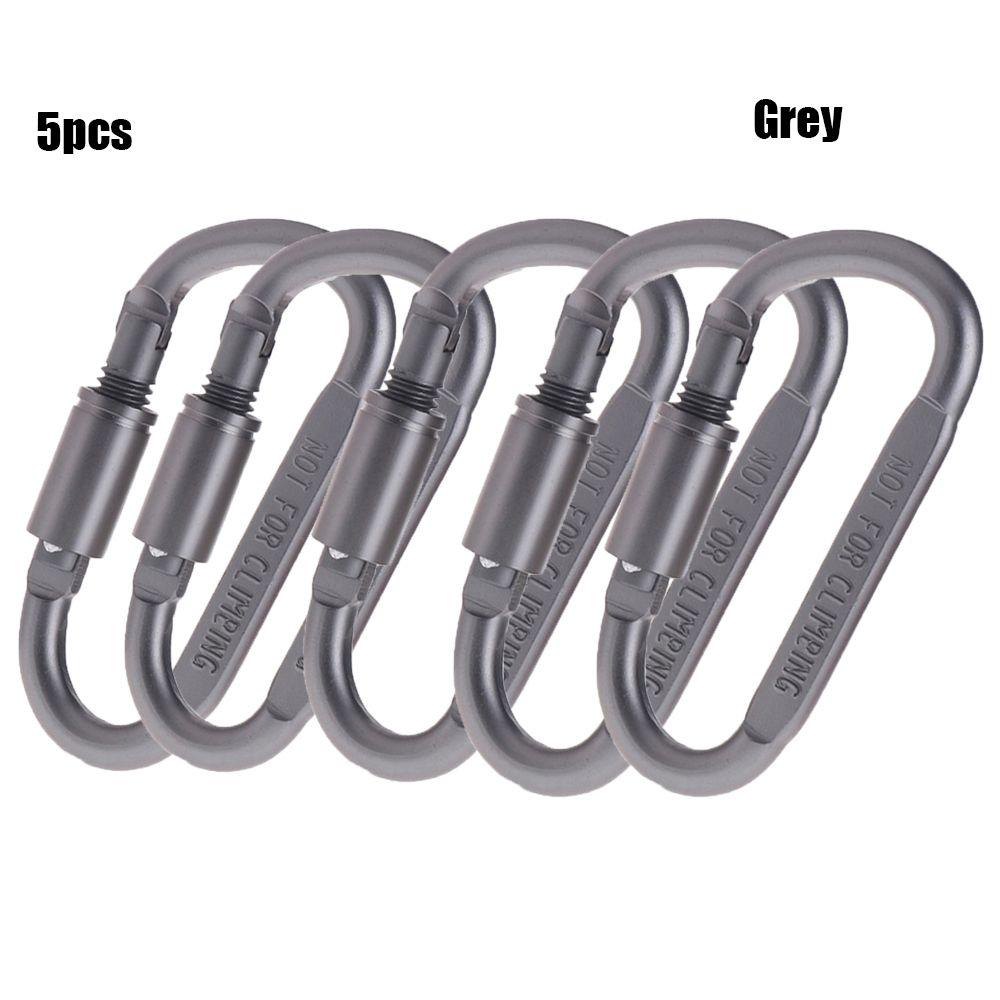 Outdoor Accessories Safety Spring Clips Keychain Buckles Climbing D Carabiner Camping Hiking Hooks