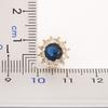 Nidin Korea Popular Flower Shape Inlaid Zircon Stud Earrings For Women Girls Daily Party Ear Jewelry Accessories Birthday Gift