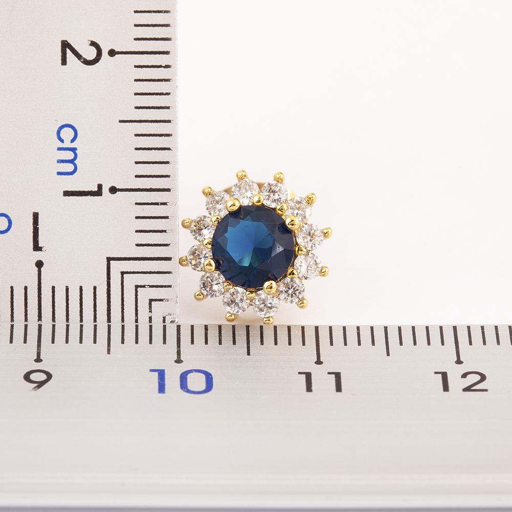 Nidin Korea Popular Flower Shape Inlaid Zircon Stud Earrings For Women Girls Daily Party Ear Jewelry Accessories Birthday Gift