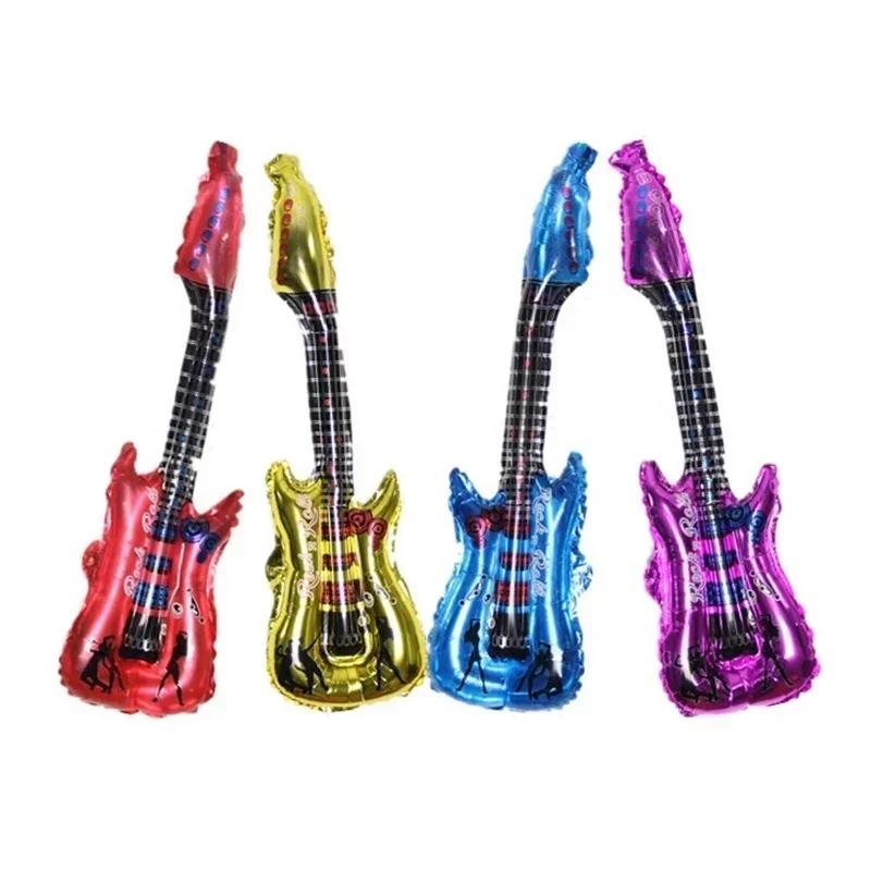 3 шт. Случайные 80x30 см Горячие мультяшные гитарные шары Надувные воздушные шары Принадлежности для вечеринок Детские игрушки Шарик на день рождения Классическая игрушка
