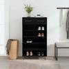 VidaXL Shoe Cabinet Black 60x35x105 Cm Engineered Wood 829605
