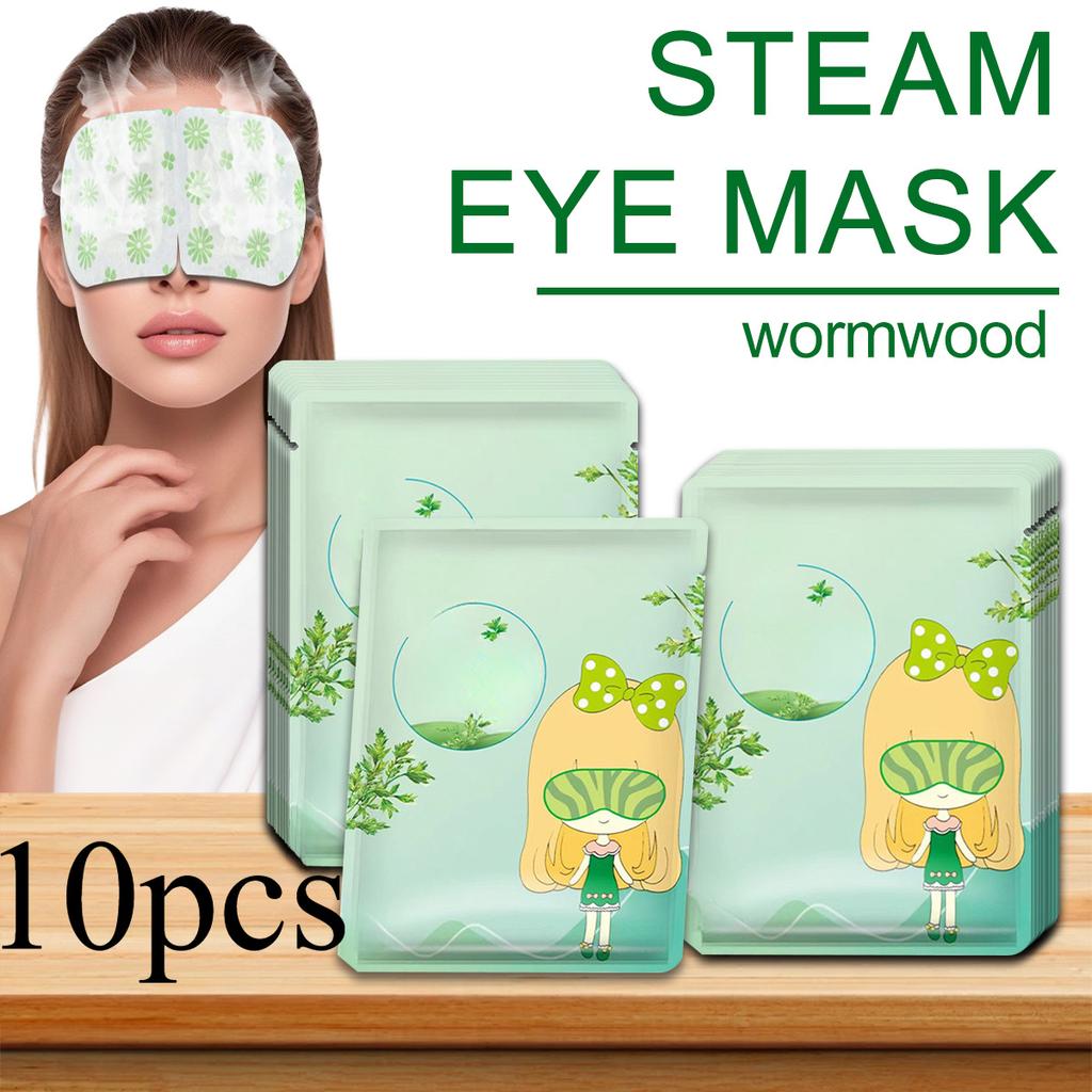 Маска для глаз с паром из полыни, горячая компрессионная маска для глаз для путешествий, отдыха, сна — самонагревающаяся, нежная для глаз, гипоаллергенная