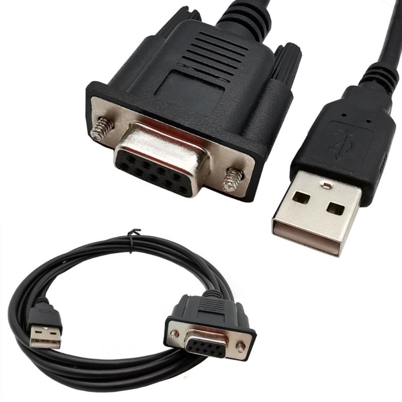 Высокоскоростной USB-преобразователь в RS232 Кабель USB Male на RS232 Female Серийный кабель для ПК и ноутбуков Обмен данными
