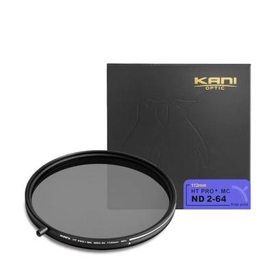 KANI 112 мм Переменный ND-фильтр HT PRO+ MC ND2-64 Эффект ослабления света до 6 ступеней Поставляется со съемной ручкой регулировки Подавляет X-образный неровный эффект