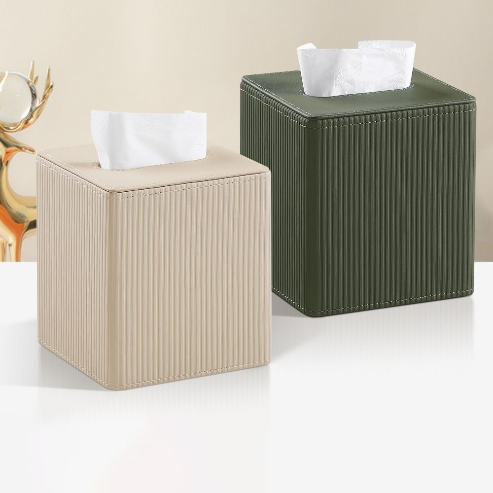 Magnetic Closure Tissue Dispenser Roman Column Stripe Car Tissue Holder Square Tissue Box Hotel
