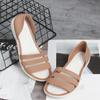 Fashion Fashion Open-Toed Slides Shoes For Women Summer Flat Sandals Candy Color Casual Beach Outdoot Female Ladies Jelly Slippers
