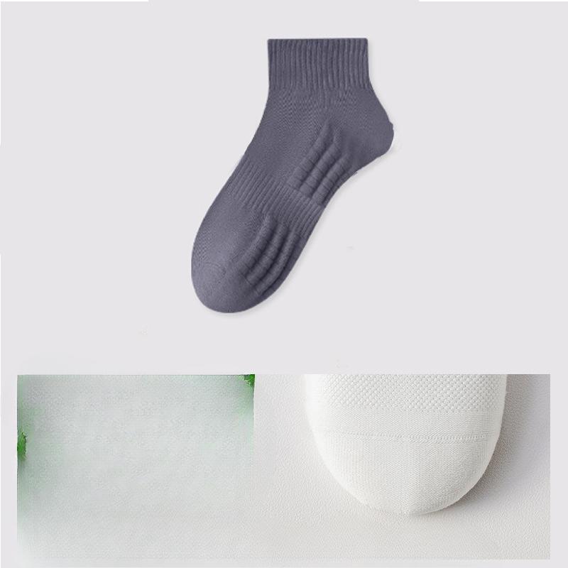 Мужские носки, короткие носки для весны и лета, тонкие антибактериальные хлопковые носки, дезодорирующие, влагоотводящие, массажные носки для занятий спортом