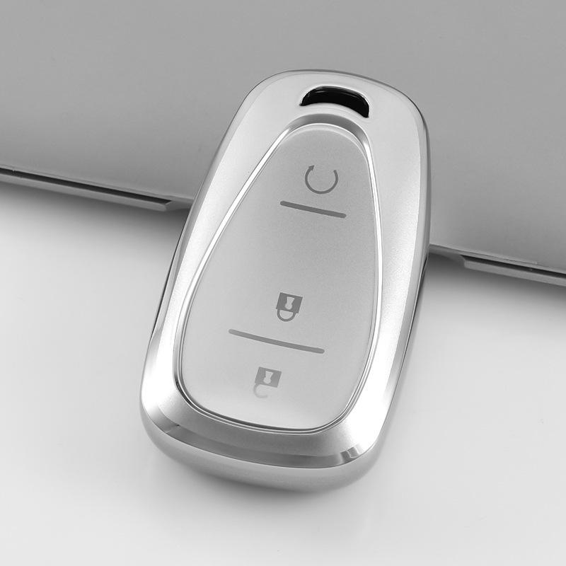 Chevrolet Key Case Upgrade: Silver Glitter TPU Soft Rubber Holder