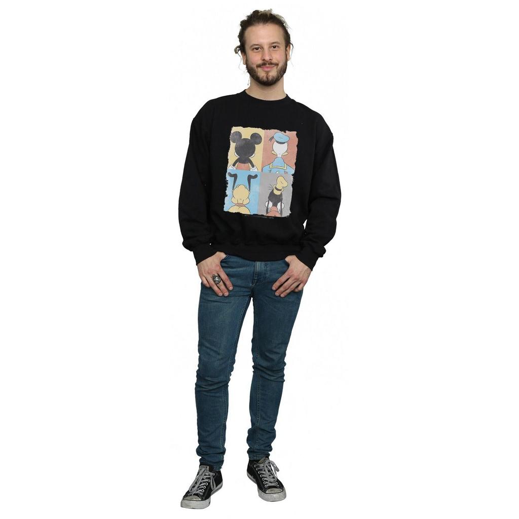 Disney Mens Mickey Mouse Four Backs Sweatshirt