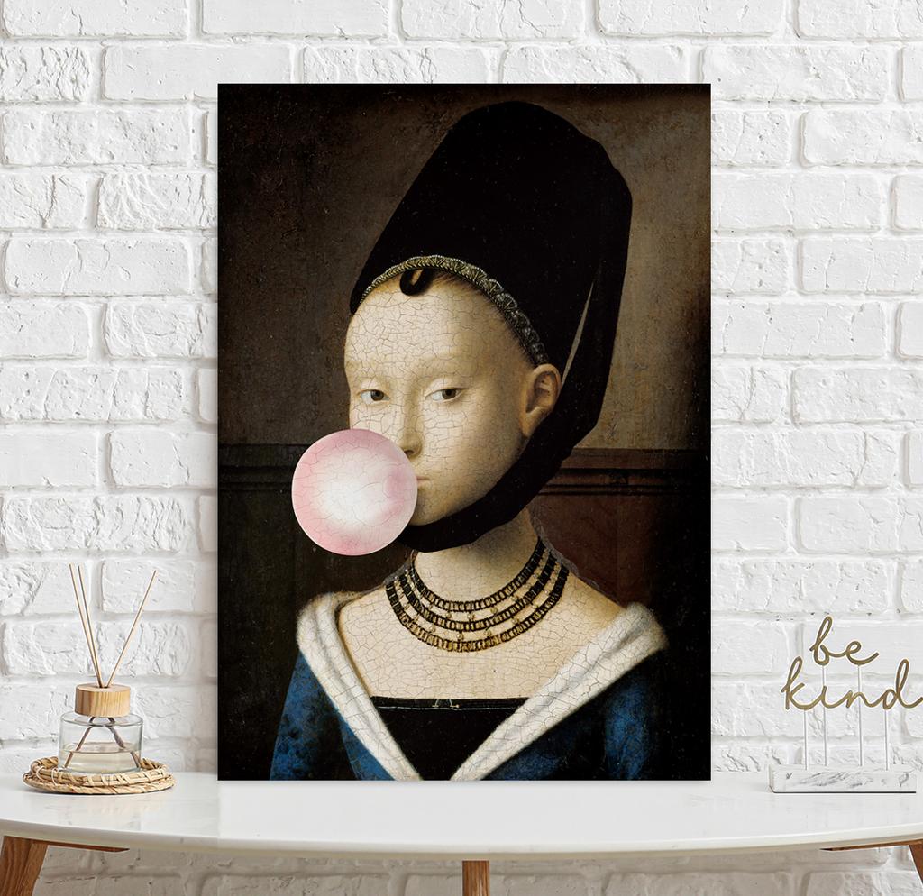 Постер-портрет из воздушных шаров в стиле поп-арт