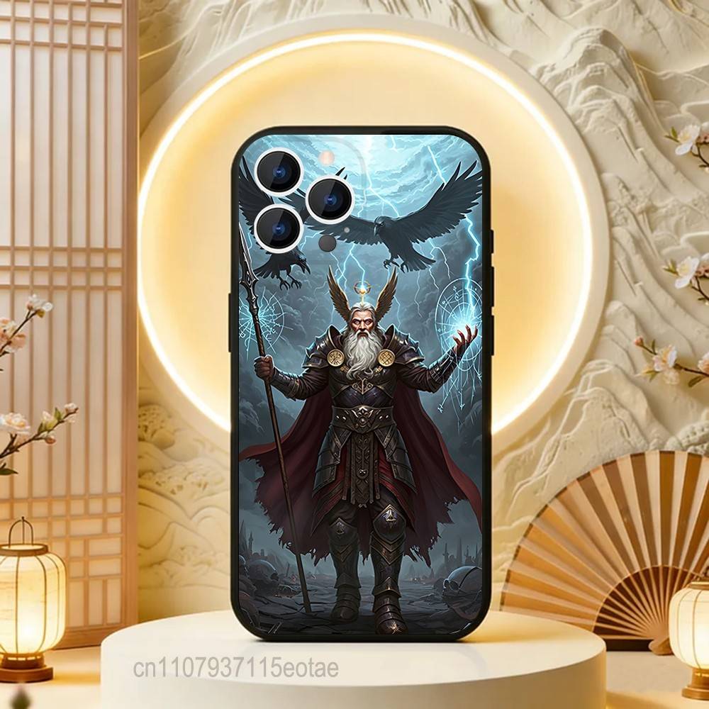Чехол для телефона Один И Фенрир Силиконовый Мягкий Для IPhone 16,17,15,11,13,12,14,Mini,Pro,Max,Plus,Air,E Черный