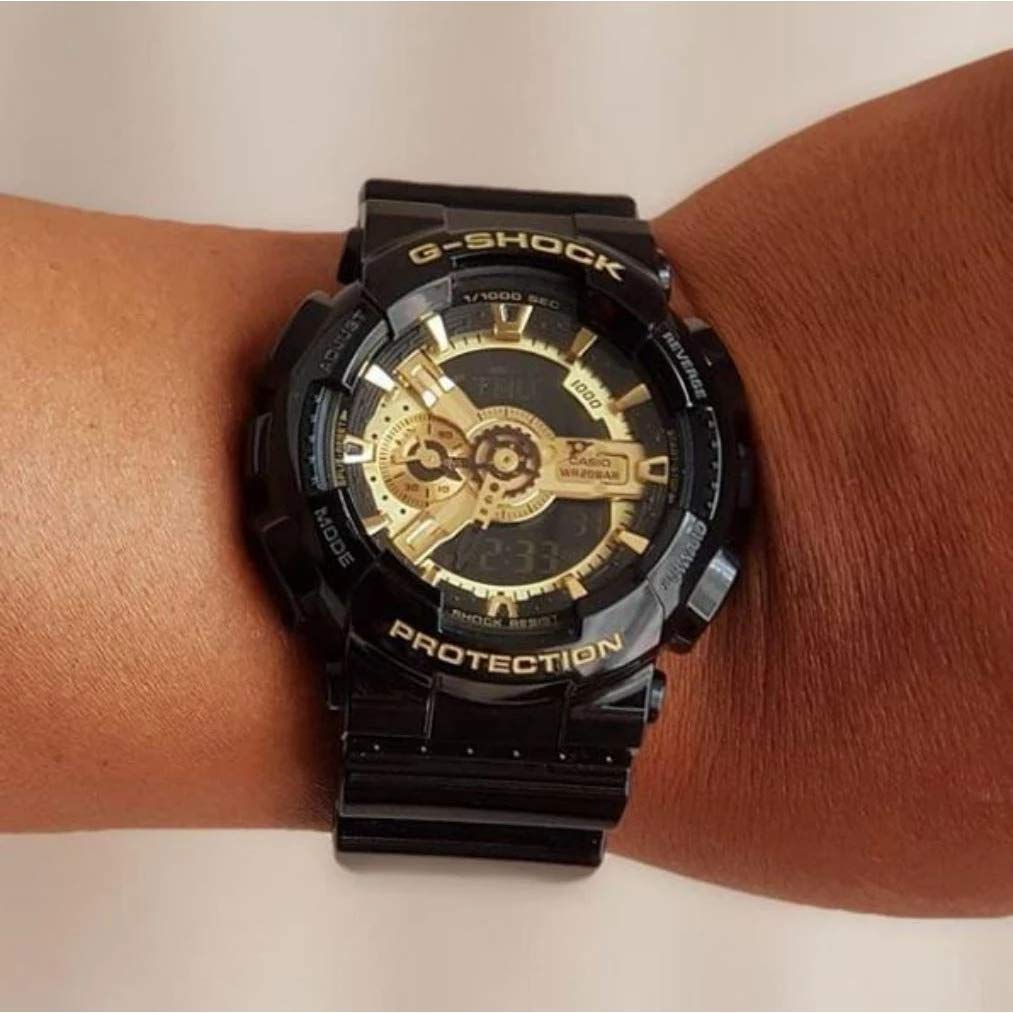 Номер модели CASIO Black Gold Series Gold Overseas модель Реимпортированный продукт G-SHOCK GA-110GB-1ADR (Японский GA-110GB-1AJF) × (Черный × Серия)