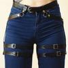 PU Leather Hollow Belt for Pants Strap Buckle Body Harness Belt  Waist Accessories