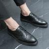 Fashion Italian Oxfords Shoe Men Lace Up Luxury Patent Leather Wedding Party Shoes Pointed Dress Shoe Classic Derbies Zapatos Hombre