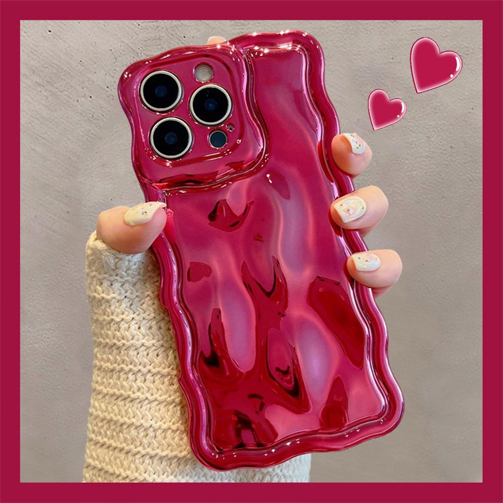 3D Чехол с Волнообразным Рисунком Для Для Iphone 1 14 13 16 Pro Max INS Конфетный Цвет Мягкий Силикон Ударопрочный Задняя Крышка Чехлы